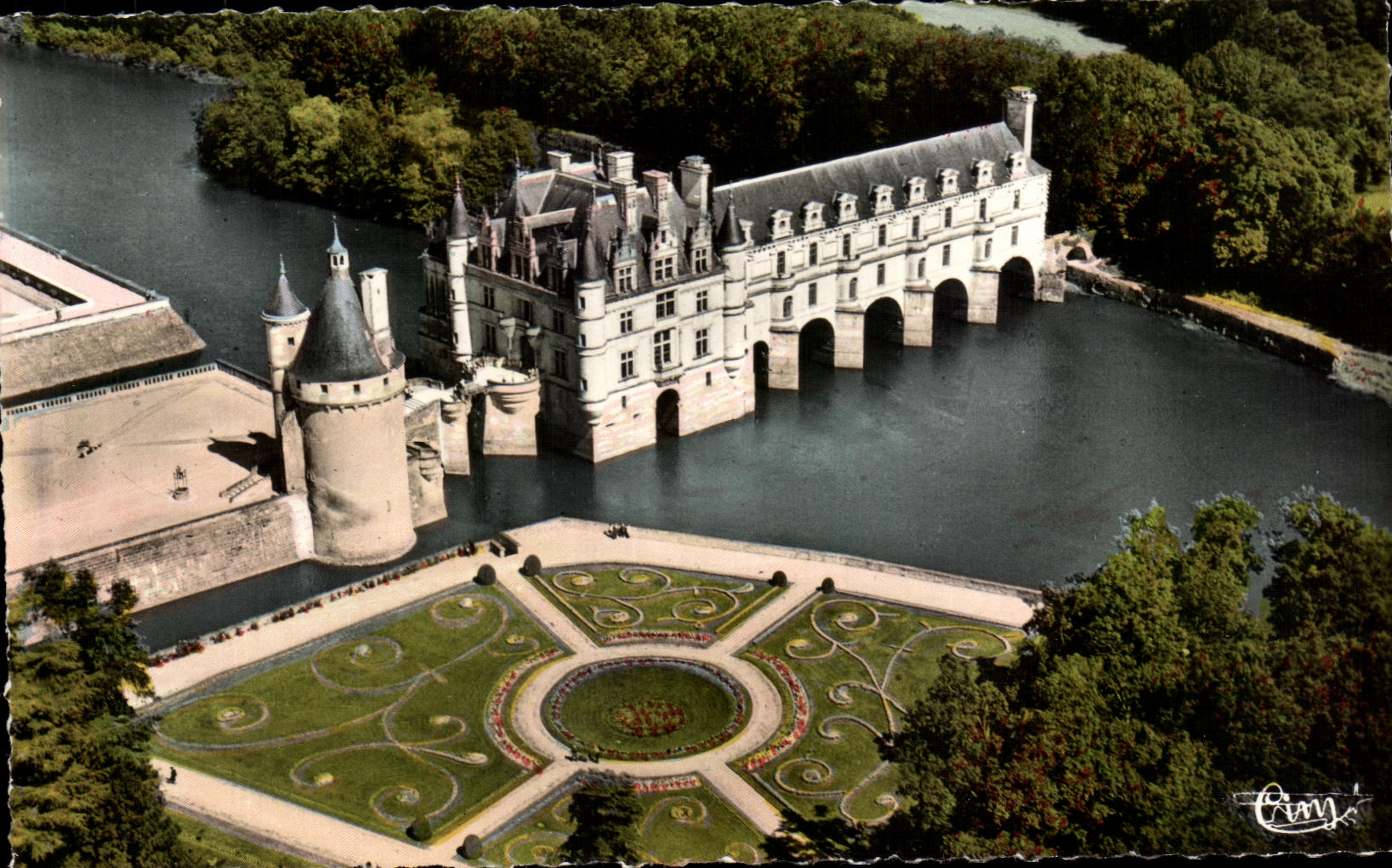 CPA en Touraine Loire ch4ateau Chenonceaux el aire visto castillo