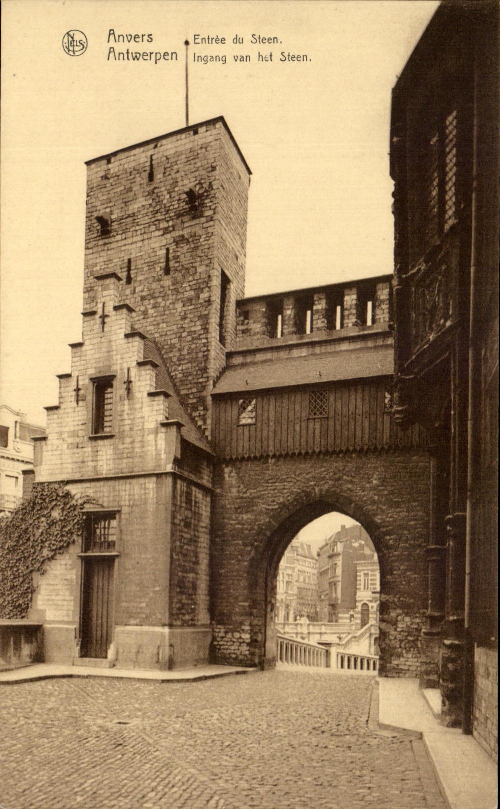 Entrada de CPA Amberes de Steen Antwerpen Ingang Van Het Steen