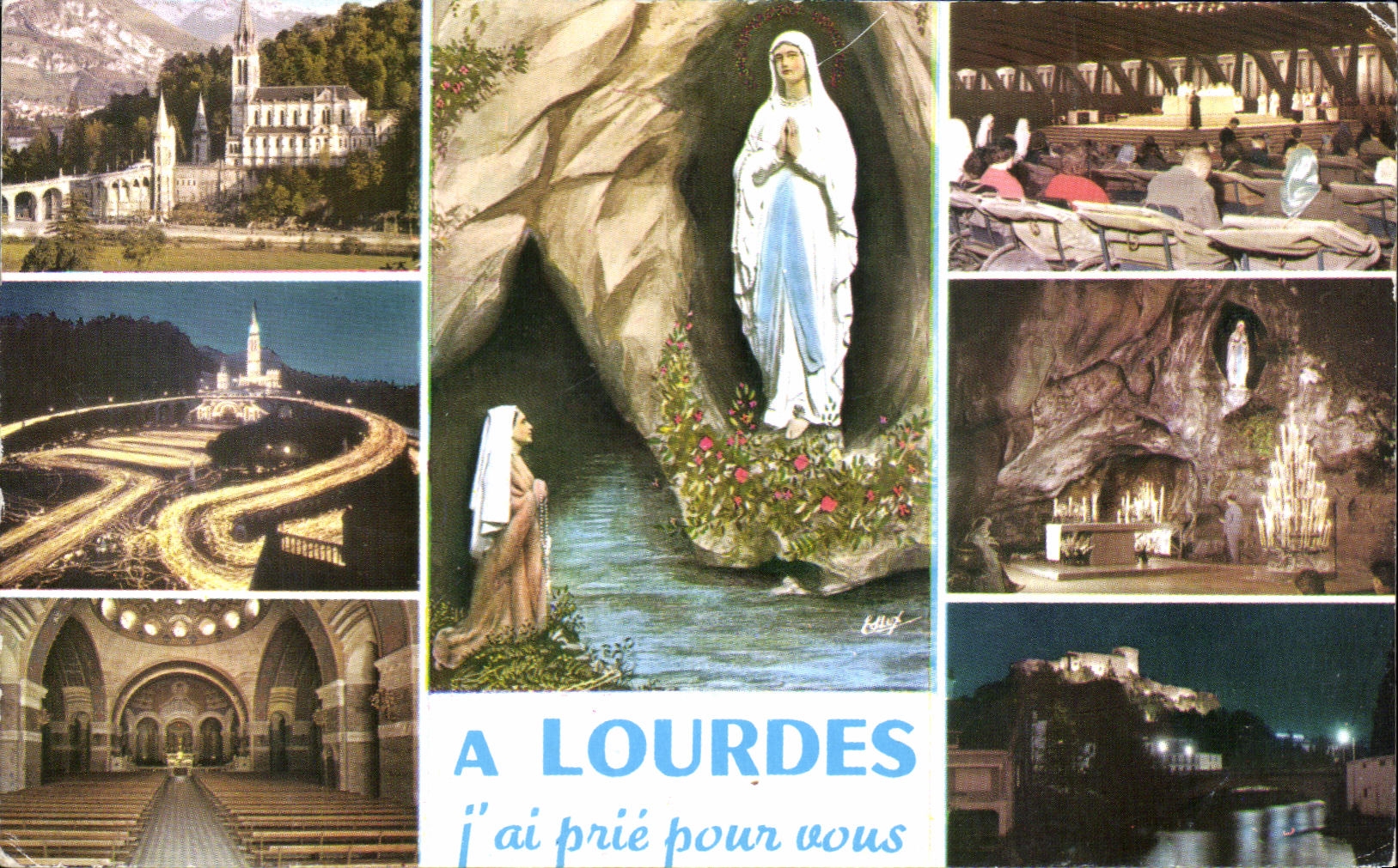 CPM A Lourdes J ai Prie Pour Vous