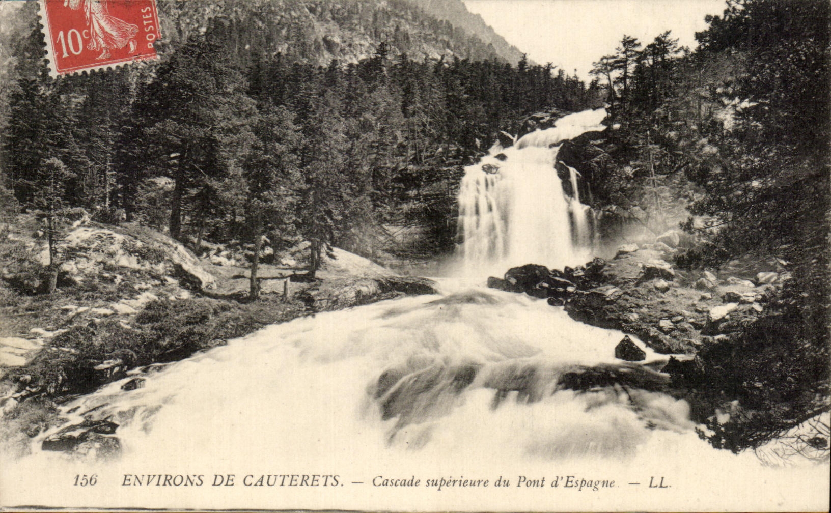 CPA Environs De Cauterets Cascades higher of the Bridge of Spain