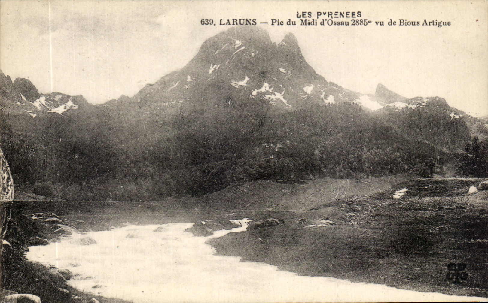 CPA Laruns Peak Of the South D' Ossau Vu De Bious Artigue