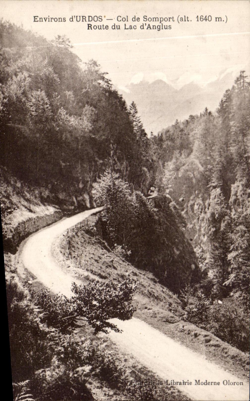 CPA Surroundings D' Urdos Col De Somport Road Of the Lake D' Anglus