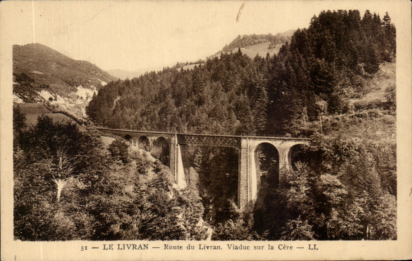 CPA Livran Road Of Livran Vuaduc On Cere