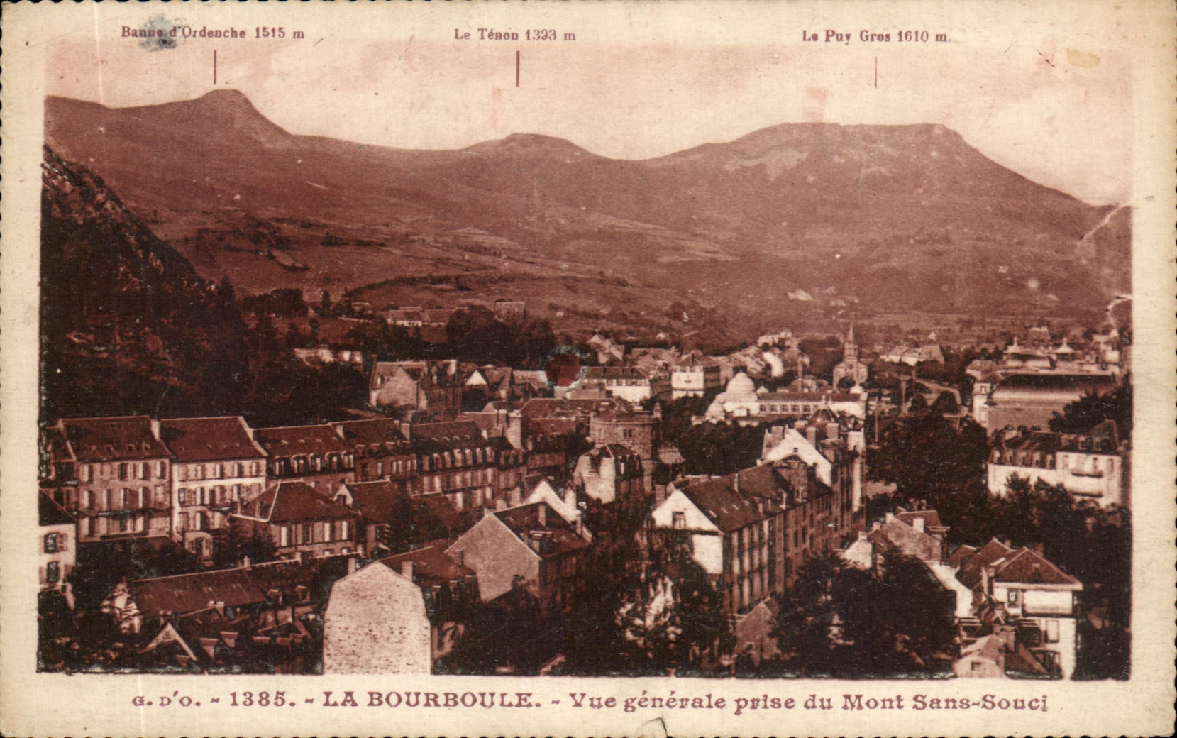 CPA La Bourboule Vue Generale Prlse Du Mont Sans Souci