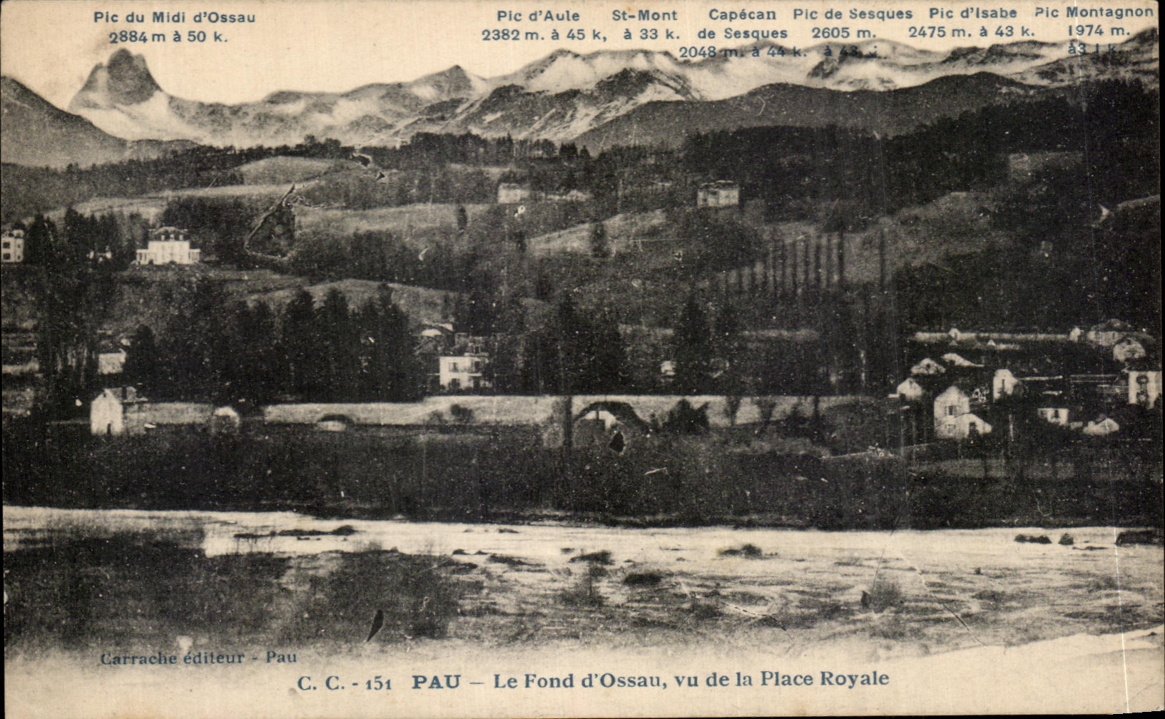 CPA Pau Fund of Ossau seen of the Royal Place