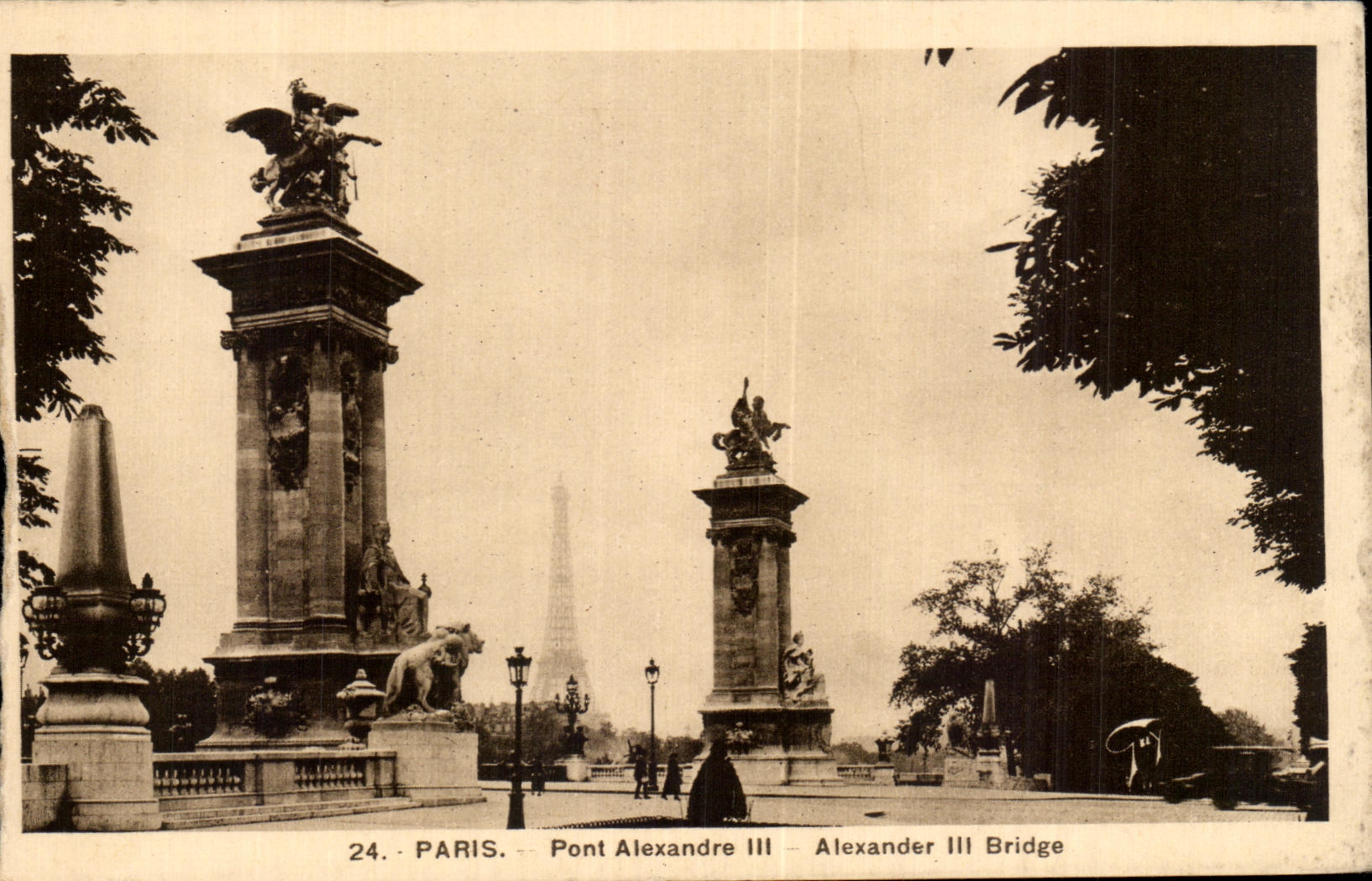 CPA Paris Pont Alexandre III Tour Eiffel