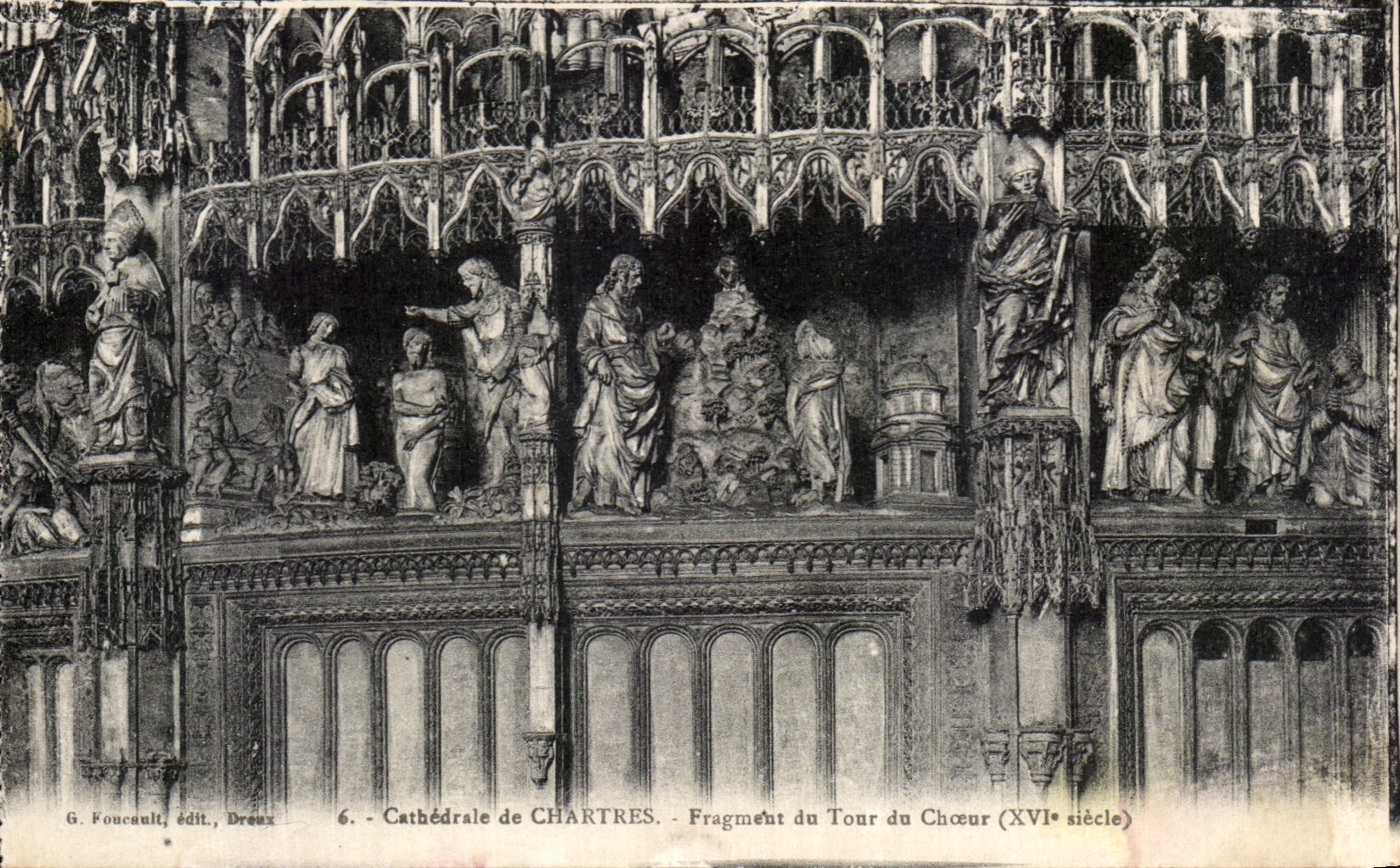 CPA Chartres Fragment Du Tour Du choeur