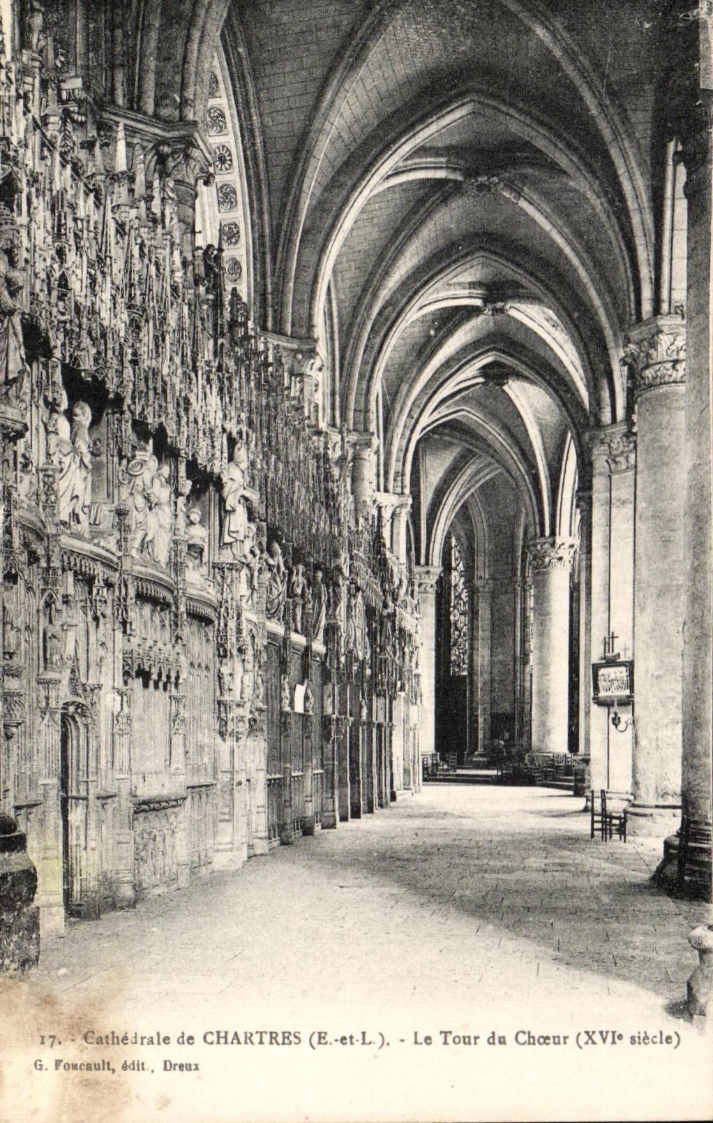 CPA Chartres Le Tour Du Choeur