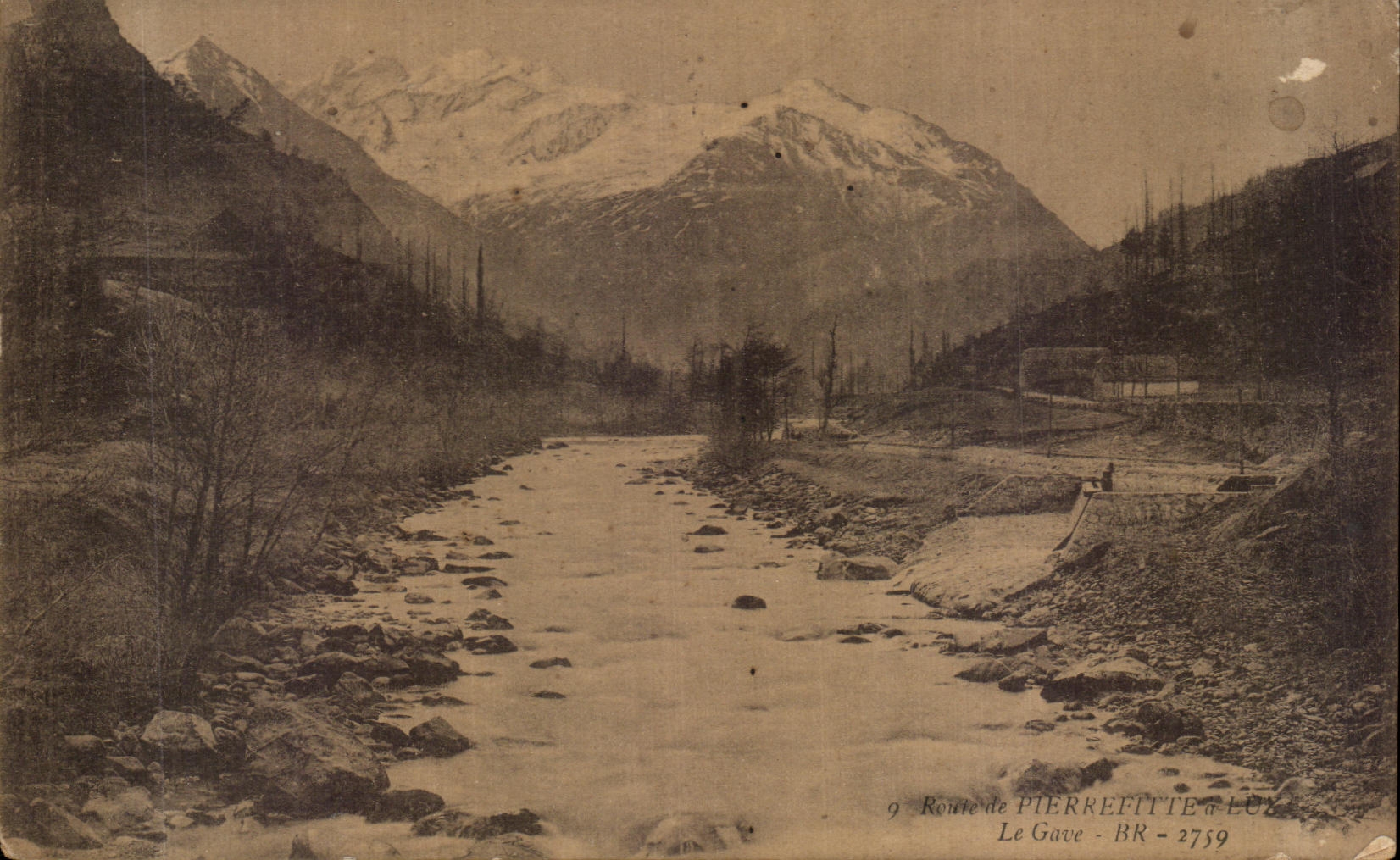 CPA Route of Pierrefitte has Luz Gave