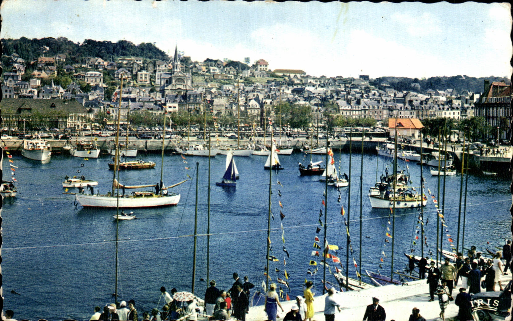 CPA Trouville Deauville the Basin of the Yachts Boats
