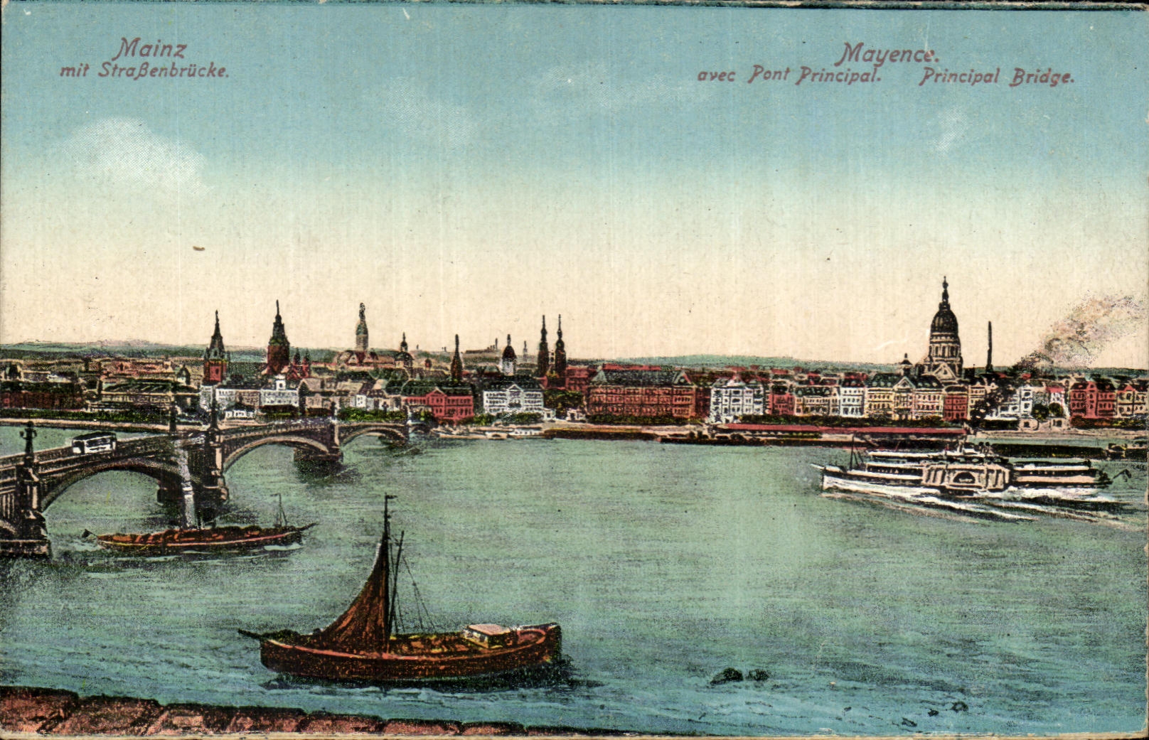 Barcos del MIT Strabenbrucke de CPA Maguncia Maguncia