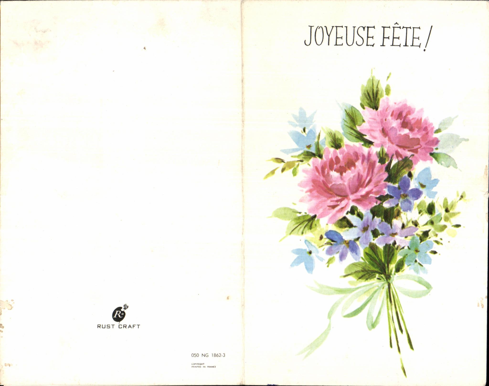 CPA Joyeuse Fete Fantaisie Fleurs 