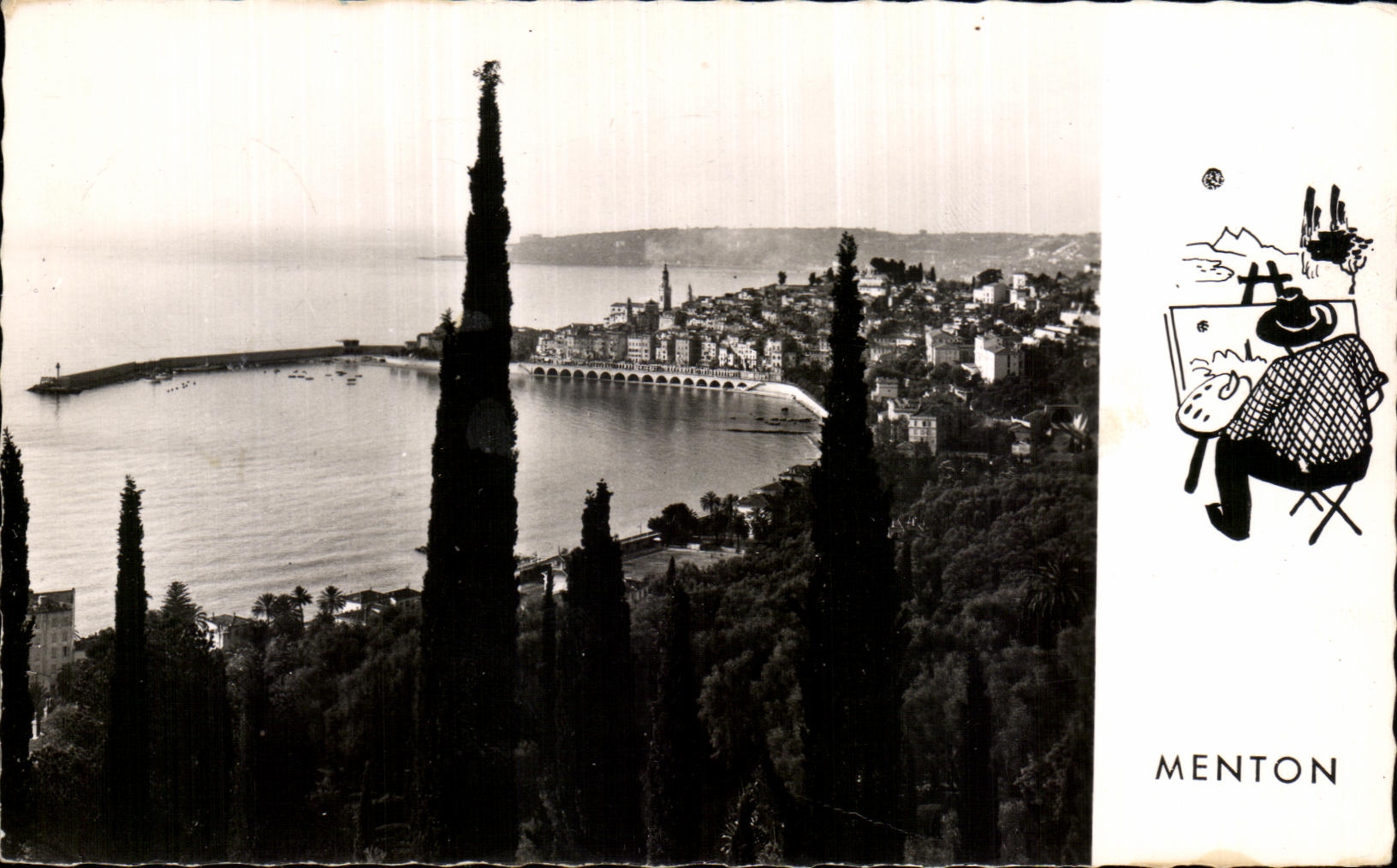CPA Menton Vue generale prise de Garavan
