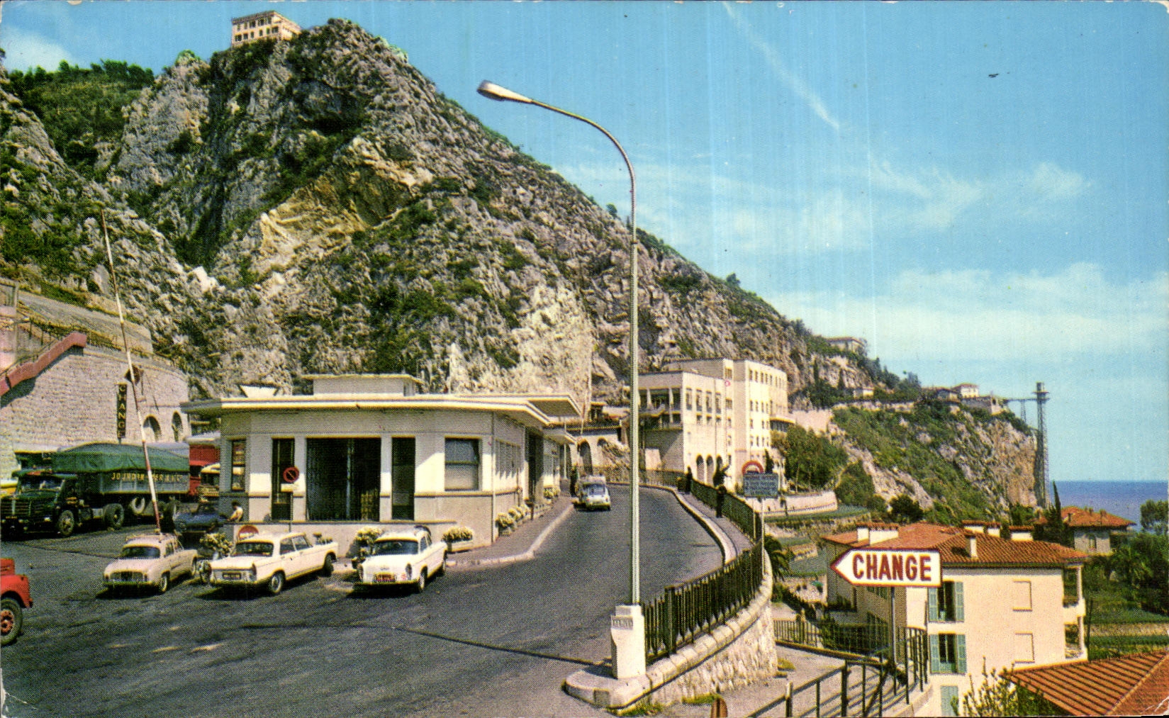 CPSM Les Sites Merveilleux de la Cote D'Azur Menton La Frontiere Franco italienne