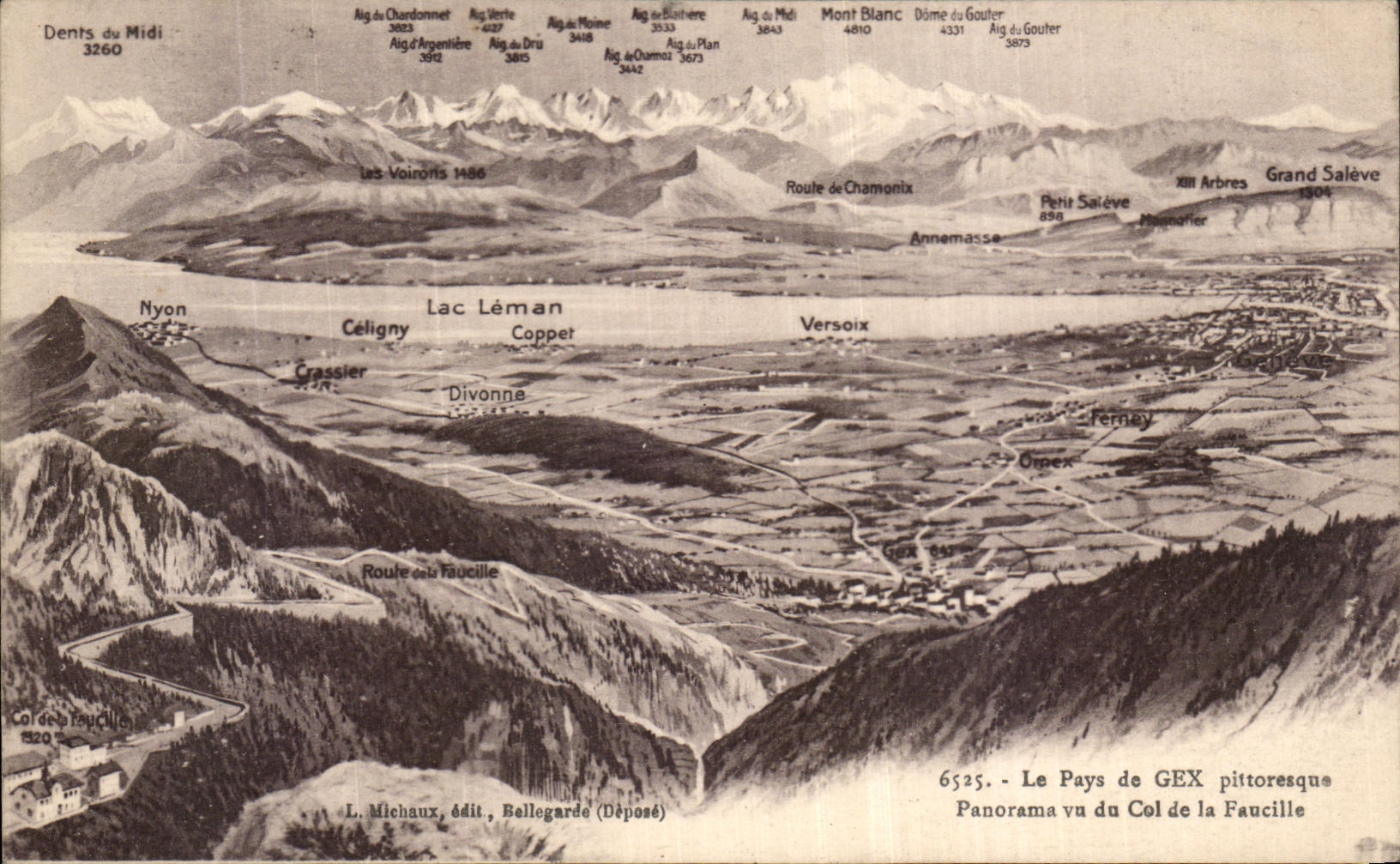 CPA Picturesque Country of Gex Panorama Seen of the Collar of the Sickle