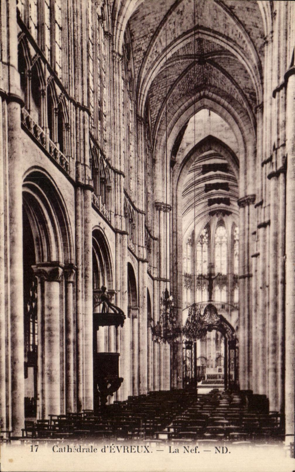 Catedral de CPA de Evreux el cubo
