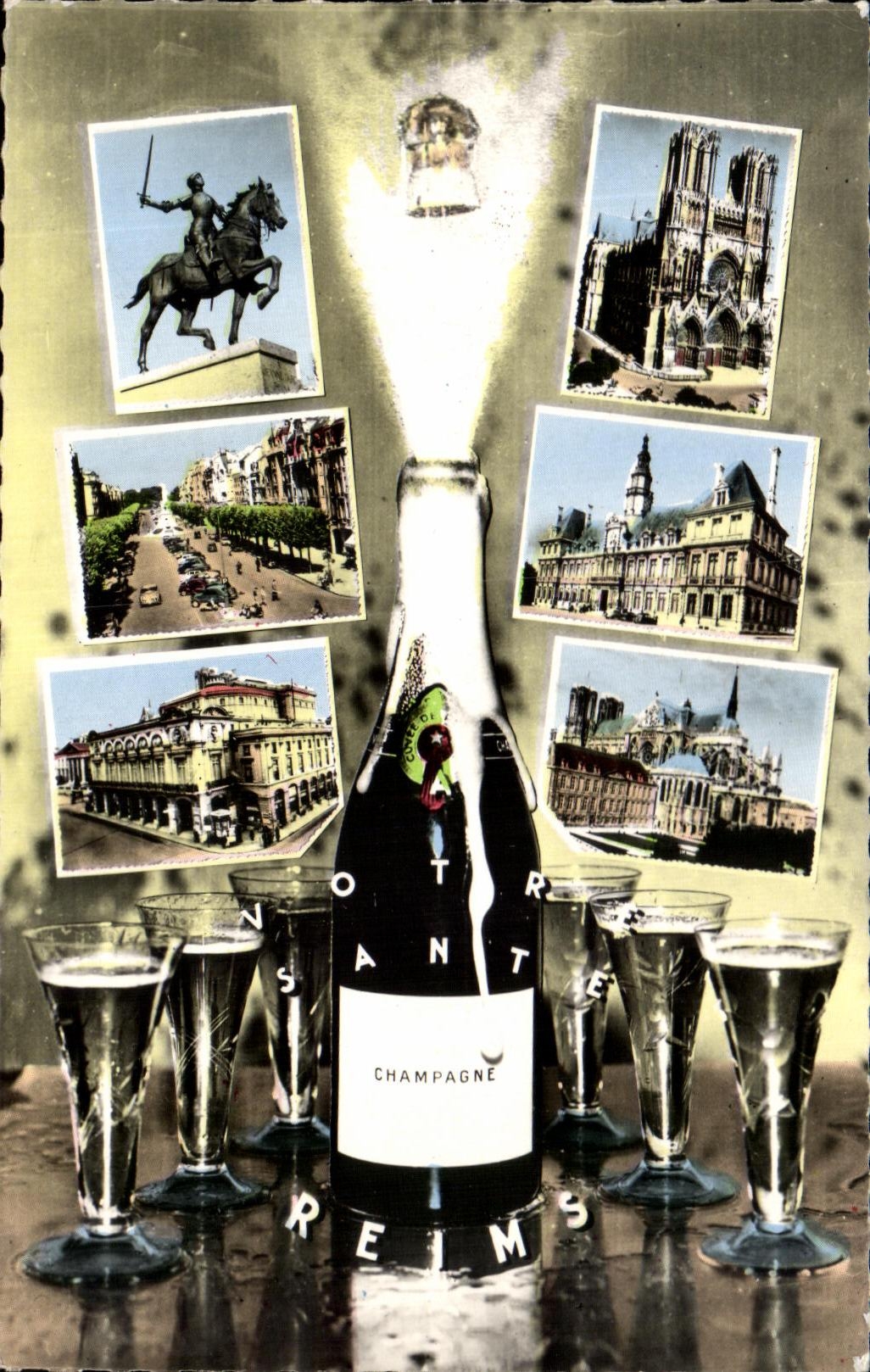 Various CPA Aspects De Rheims Champagne