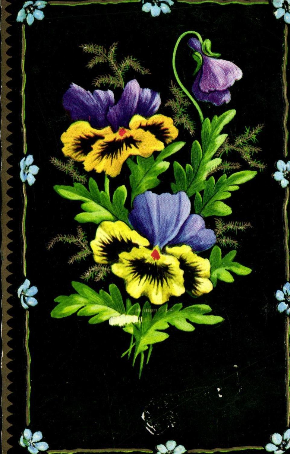 CPSM Fantaisie Fleurs 