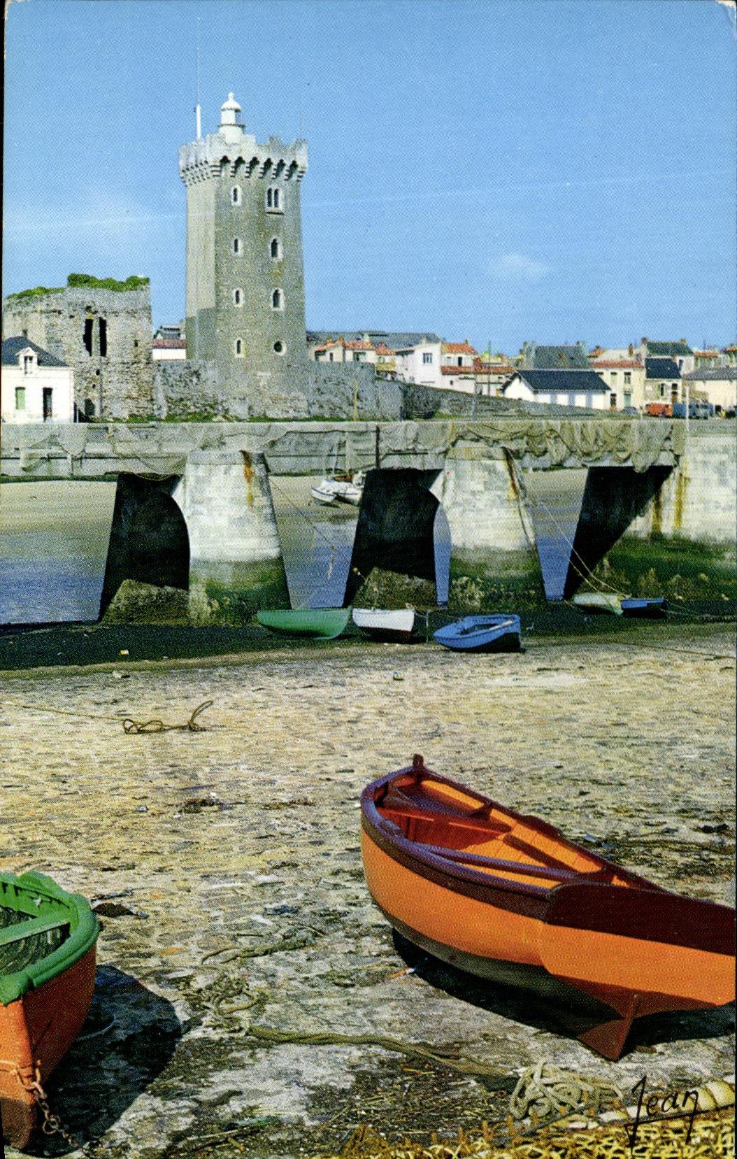 CPA el d'Olonne de los Sables de Vendee el puerto y la torre de Arundel