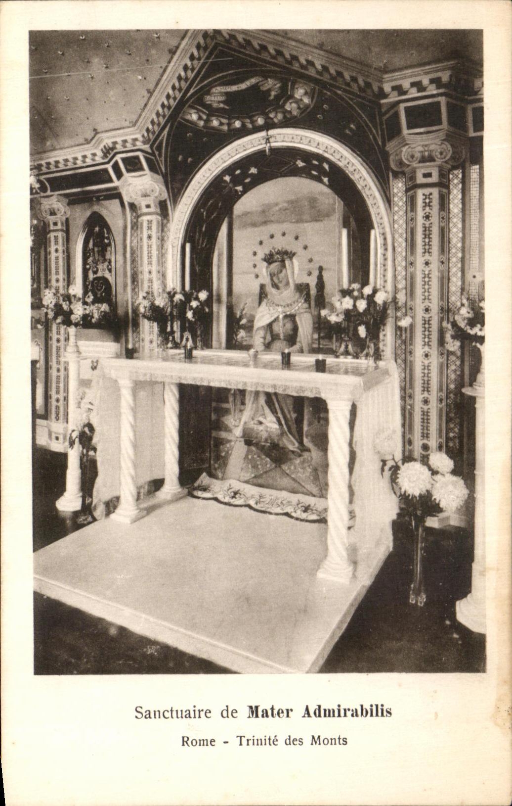 CPA Sanctuaire de Mater Admirabilis Rome Trinite des monts