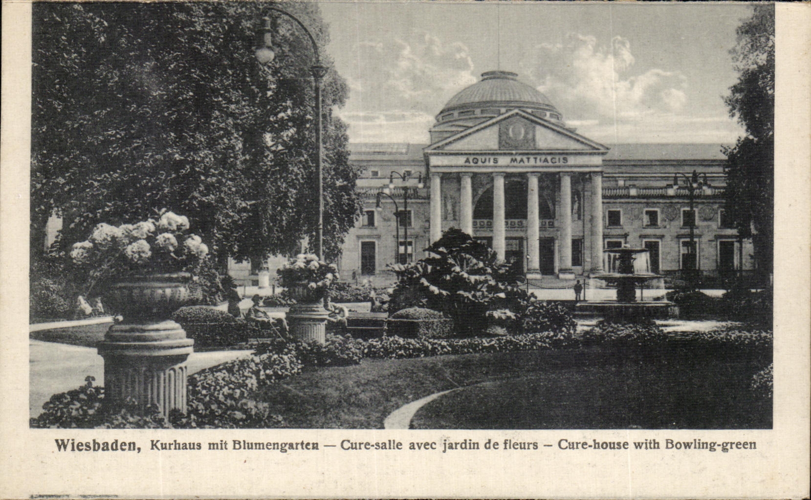 CPA Wiesbaden Kurhaus put Blumengarten Cure Room Garden of Flowers