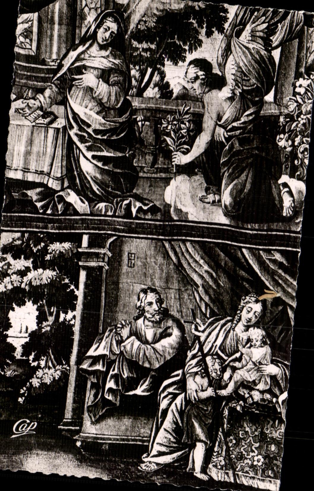 CPSM Saumur Eglise Notre Dame de Nantilly Annonciation La sainte famille