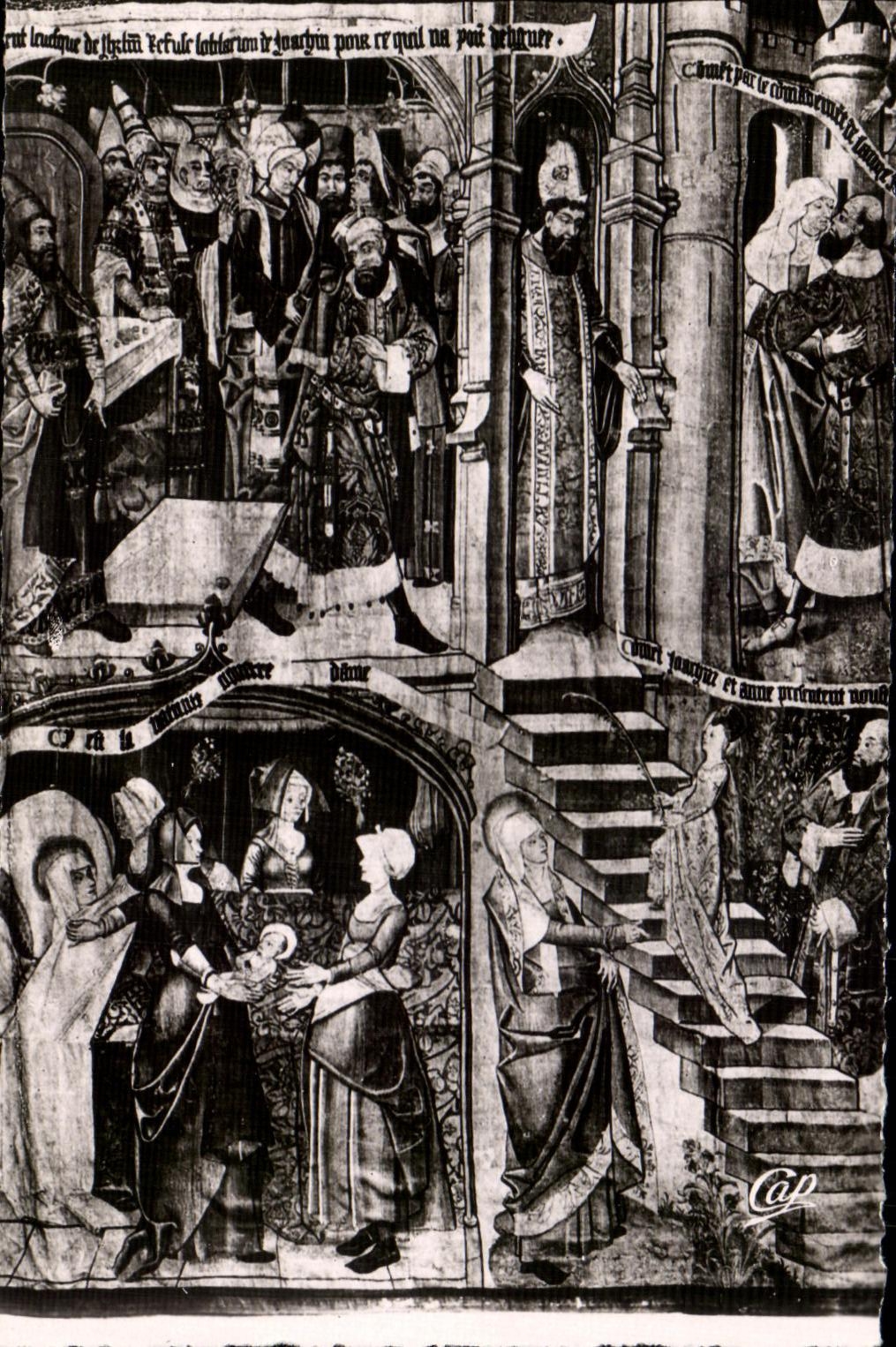 CPSM Saumur Eglise Notre Dame de Nantilly Le Grand Pretre refuse I'offrande de Joachim