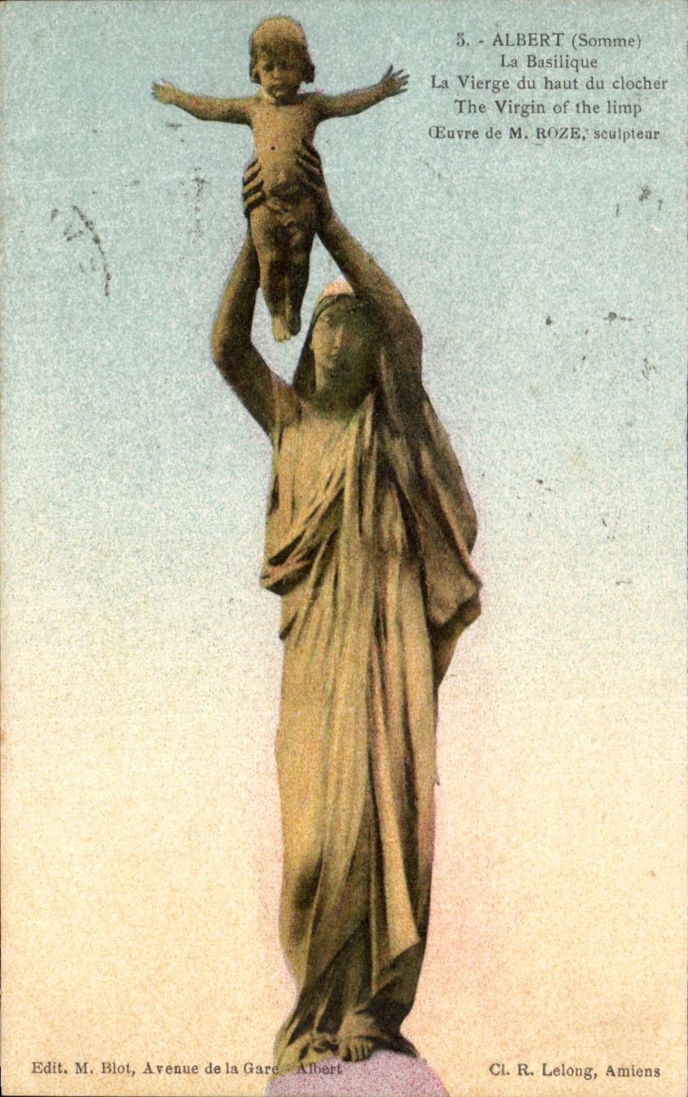 CPA Albert La Basilique La Vierge du haut du clocher