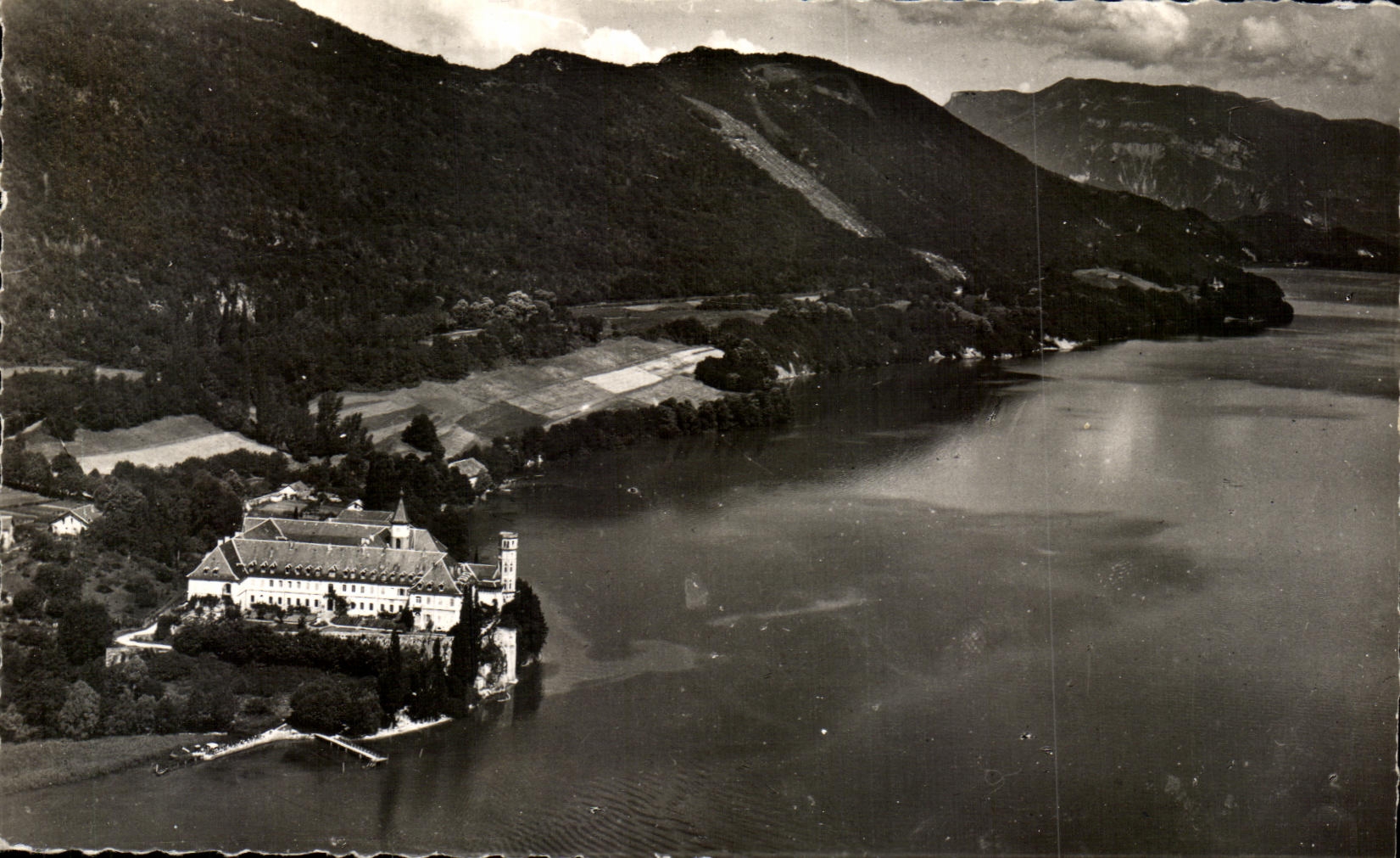 CPA the Abbey D' Hautecombe and the Lake of Le Bourget
