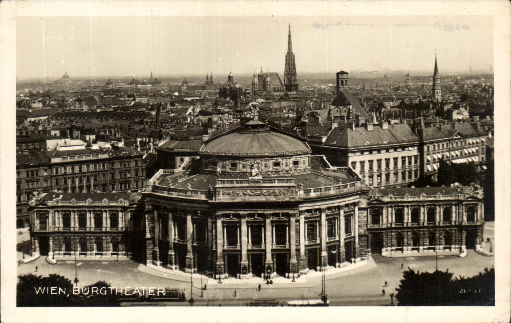 CPA Wien Blick Vom Rathaus Auf das Burgtheater
