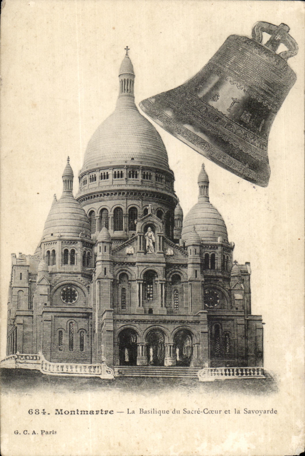 CPA Paris Montmartre the Basilica Of the Sacring Heart And the Savoyard Bell