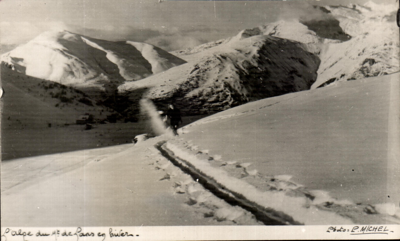 CPA the alpe of the Mount of Mans in winter