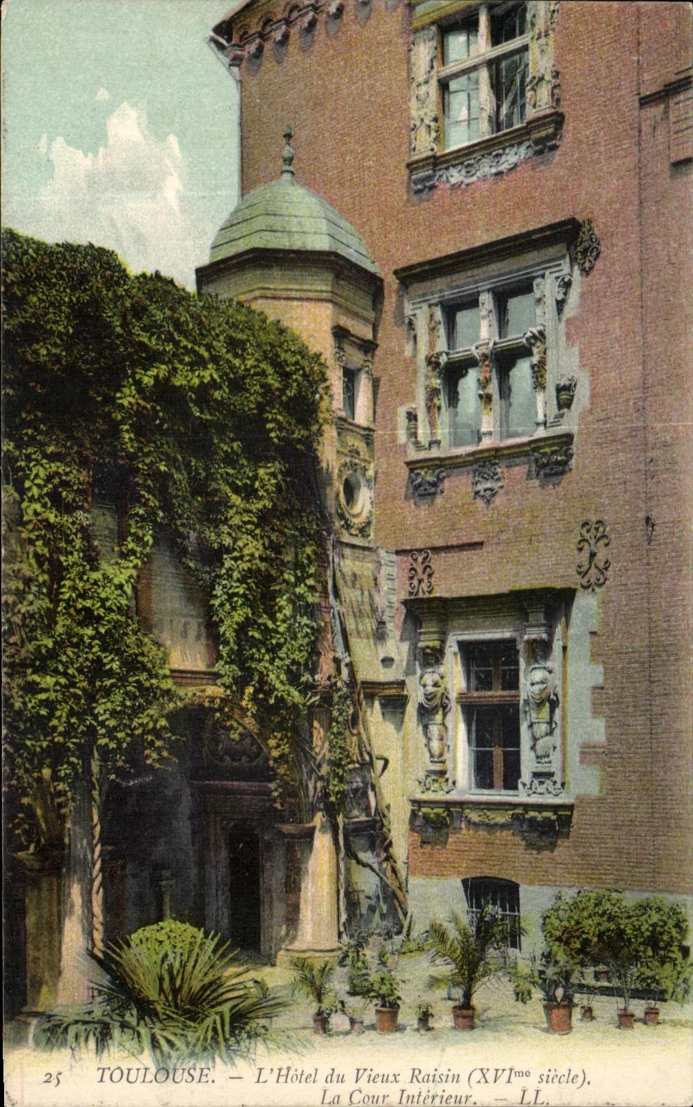 CPA Toulouse el hotel del viejo interior de la corte de la uva