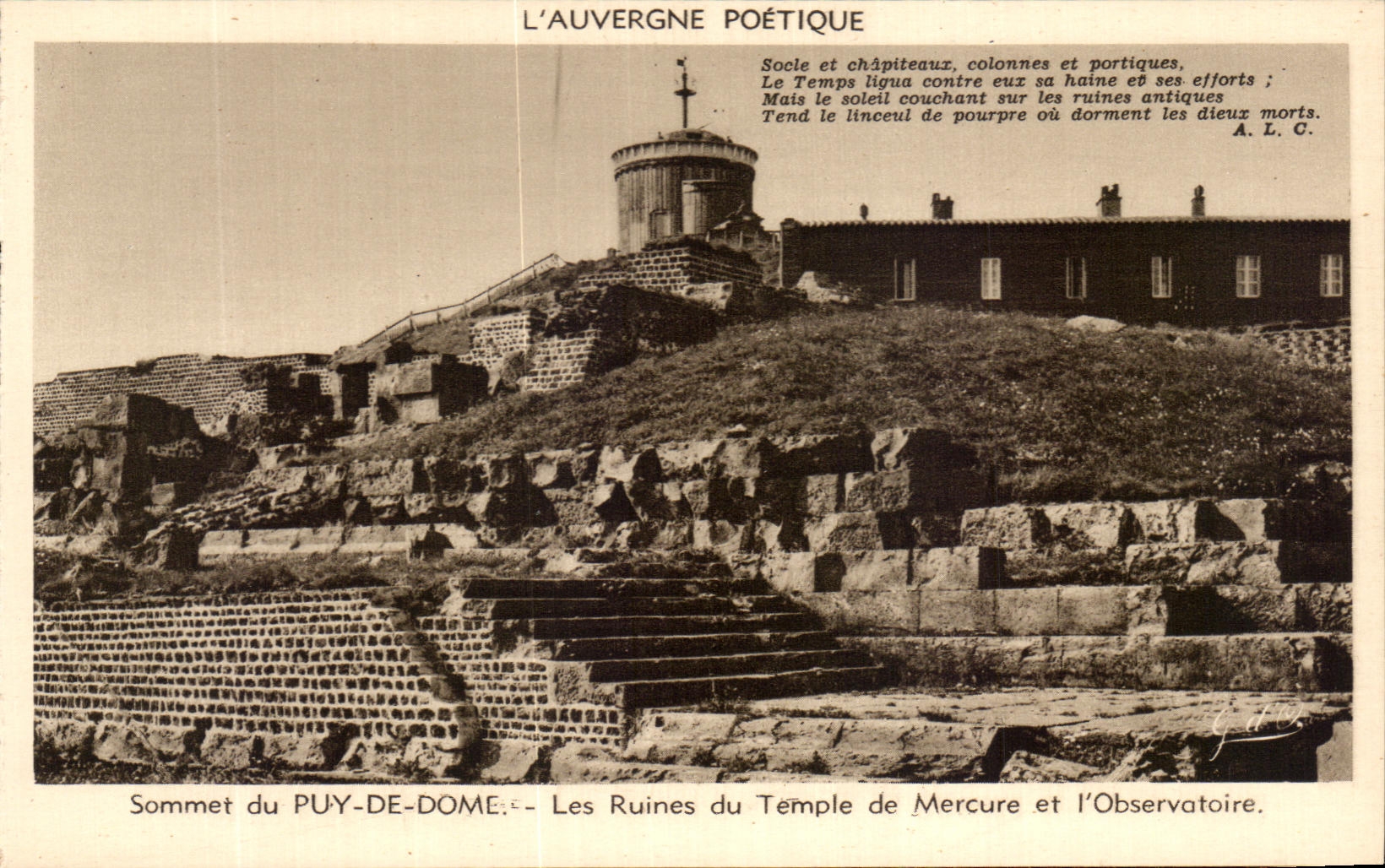 CPA Summit of Puy De Dome Ruins of the Mercury Temple and the Observatory