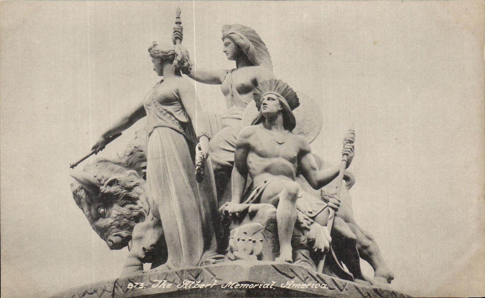 CPA The Albert Memorial America Bull