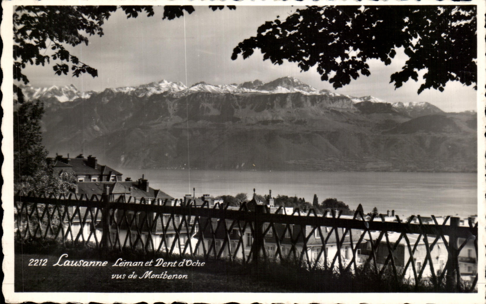 CPA Lausanne Leman et Dent d'Oche vus de Montbenon Suisse
