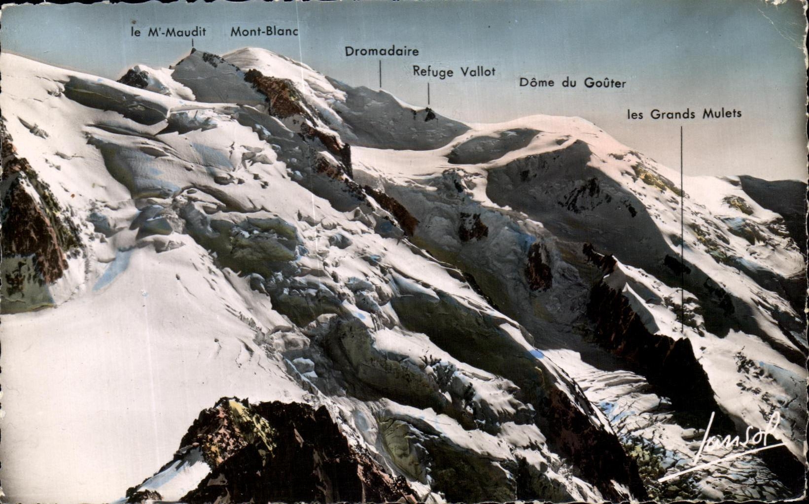 CPA Chamonix At the top of I' Aiguille South Mont Blanc