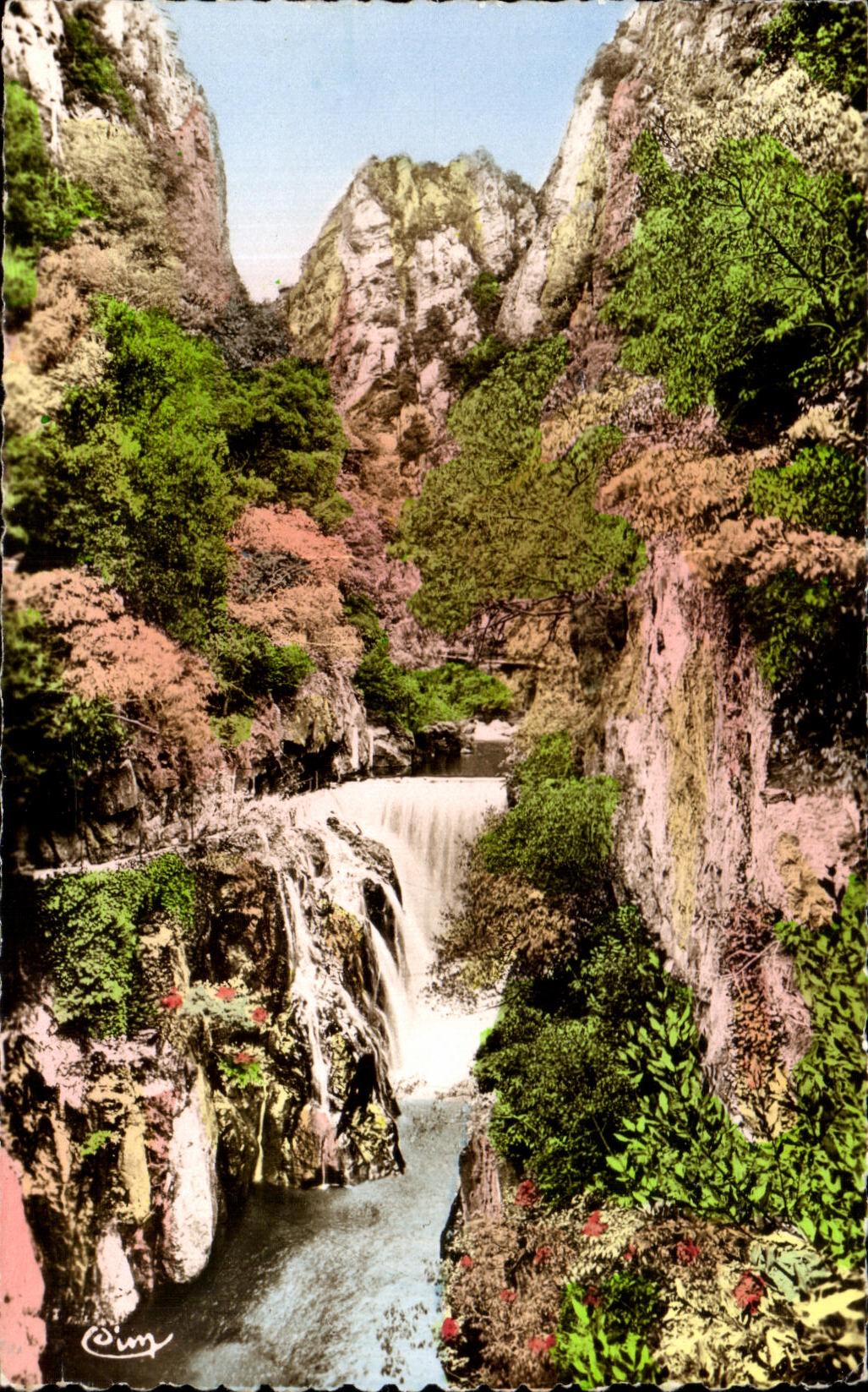 CPA Amelie Les Bains Gorges du Mondony et Cascade