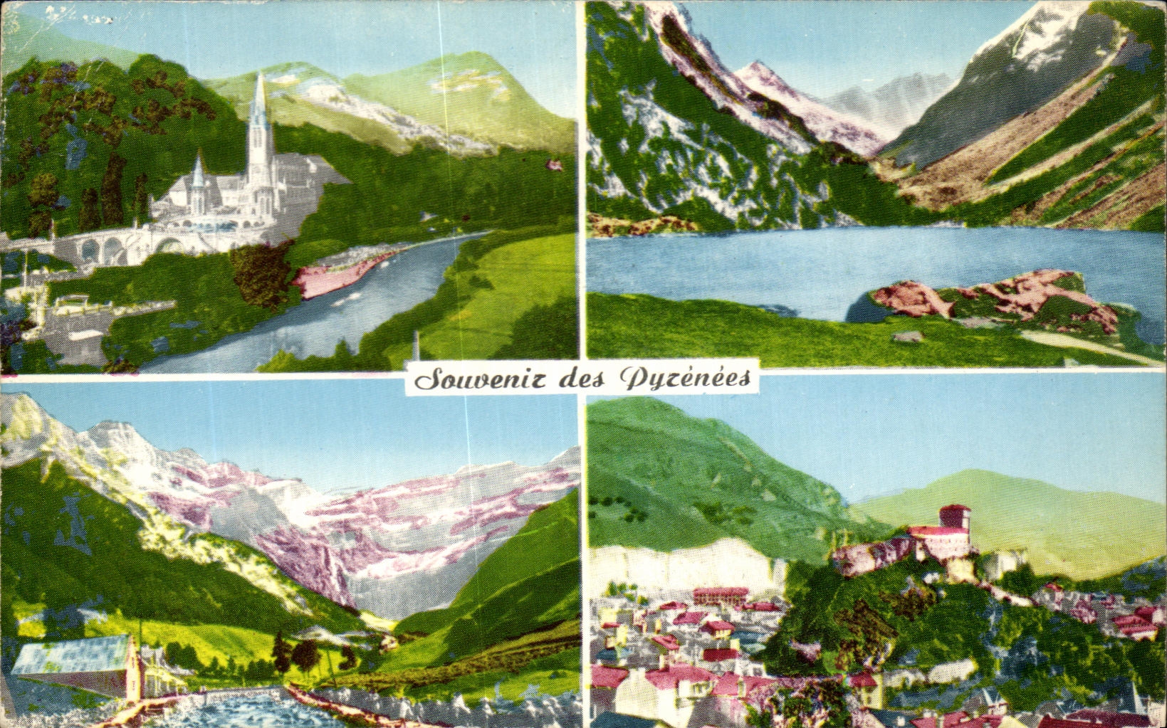 CPA Souvenir Of the Pyrenees Lourdes
