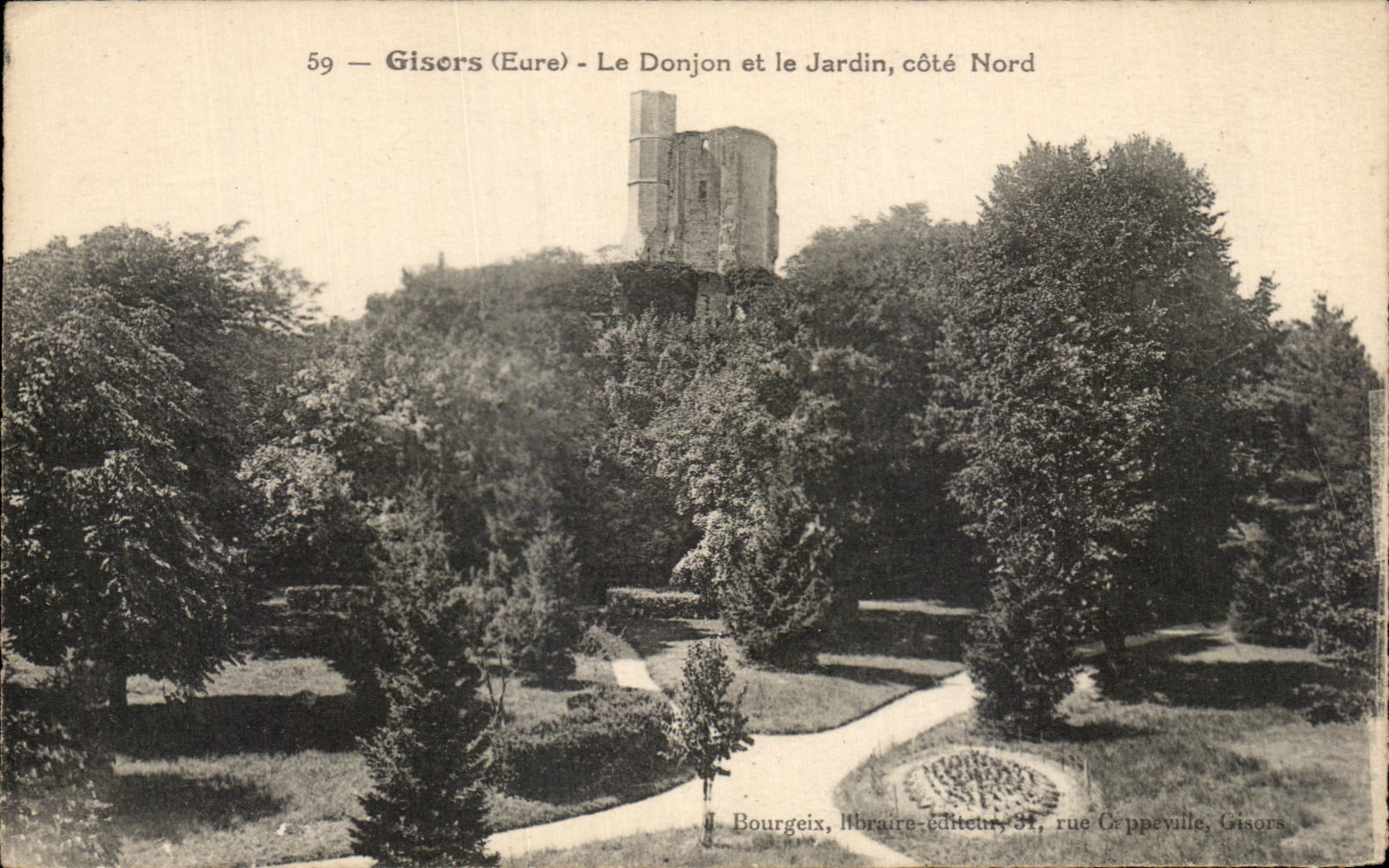 CPA Gisors Le Donjon et le Jardin cote Nord