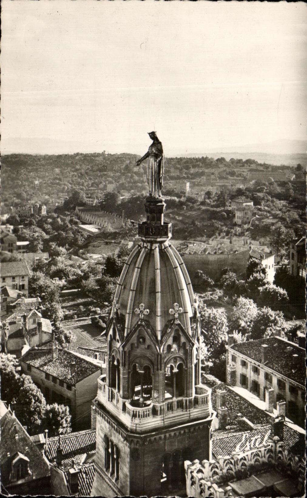 Virgin CPA Lyon of the bell-tower of Fourviere