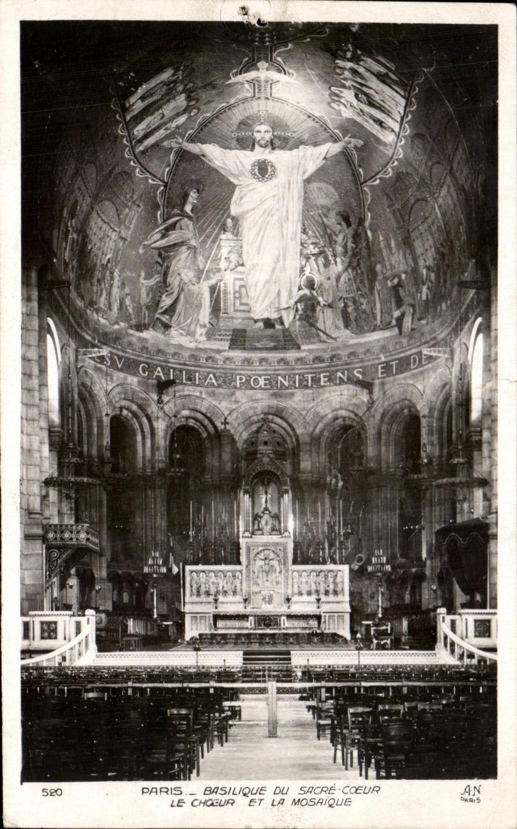 CPA Paris Basilique Du Sacre Coeur Le Choeur Et La Mosaique