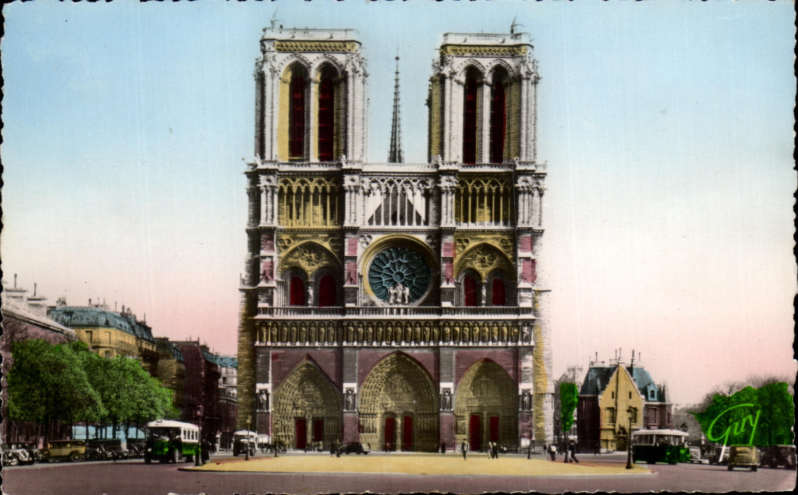 CPA Paris And Its Wonders Cathedral Notre Dame and the square