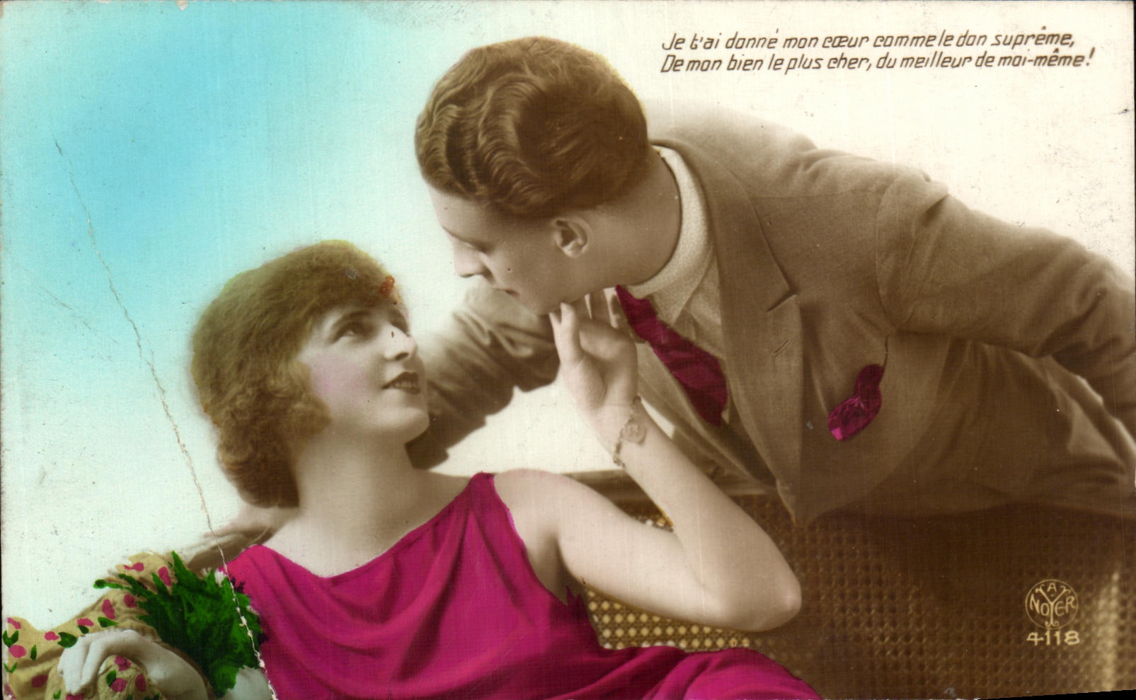 CPA Fantaisie Couple Femme 