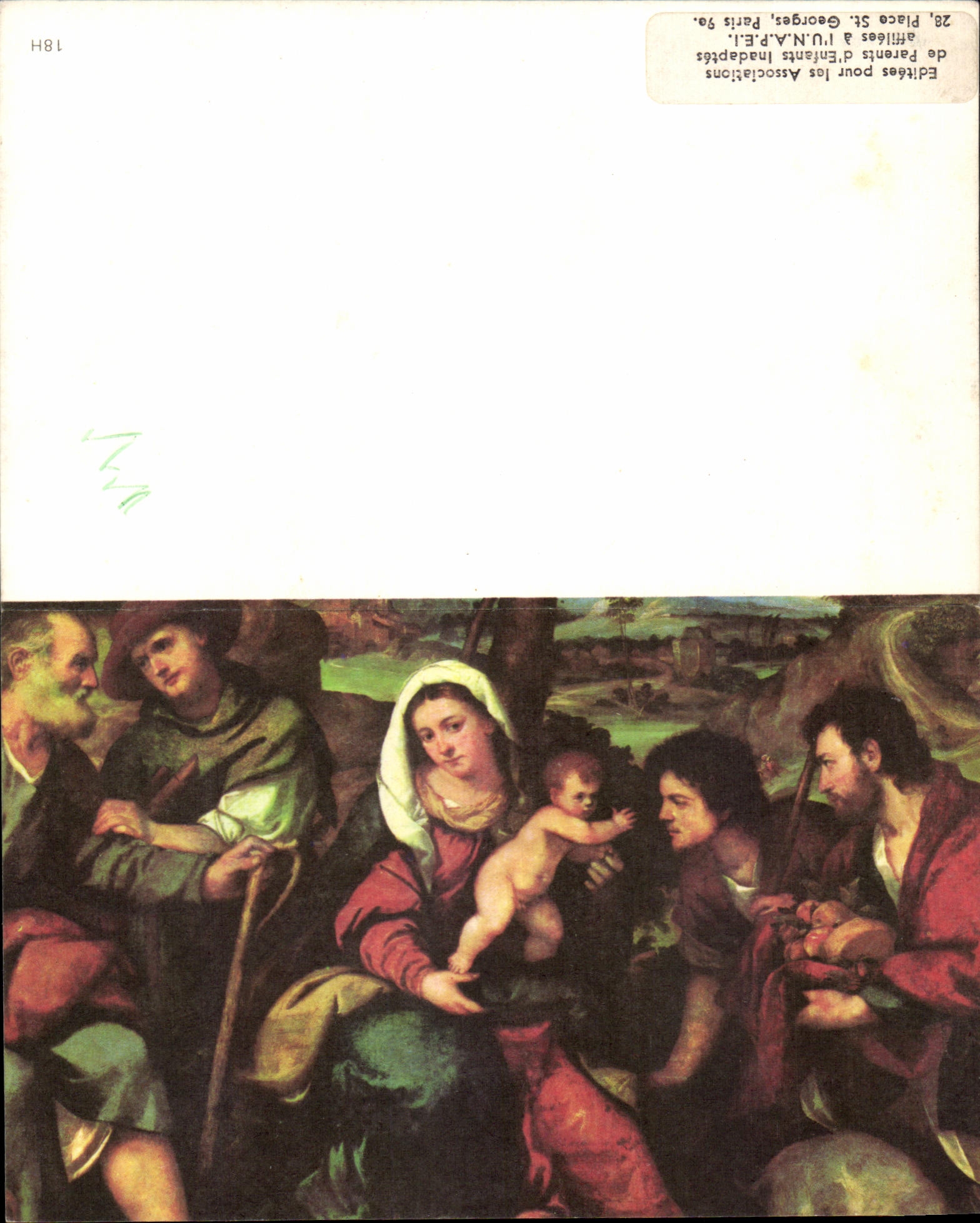 MODERN CARD Worship Of the Palma Shepherds the groin Museum of Prado Madrid