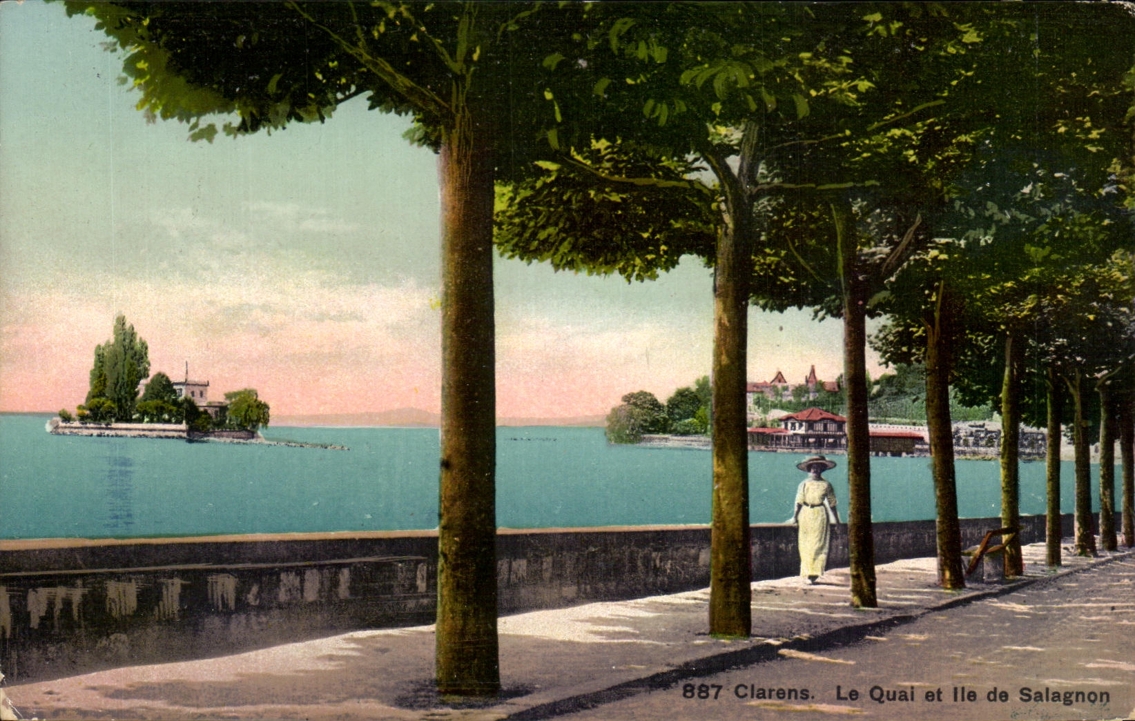 CPA Clarens Le Quai et lle de Salagnon Suisse