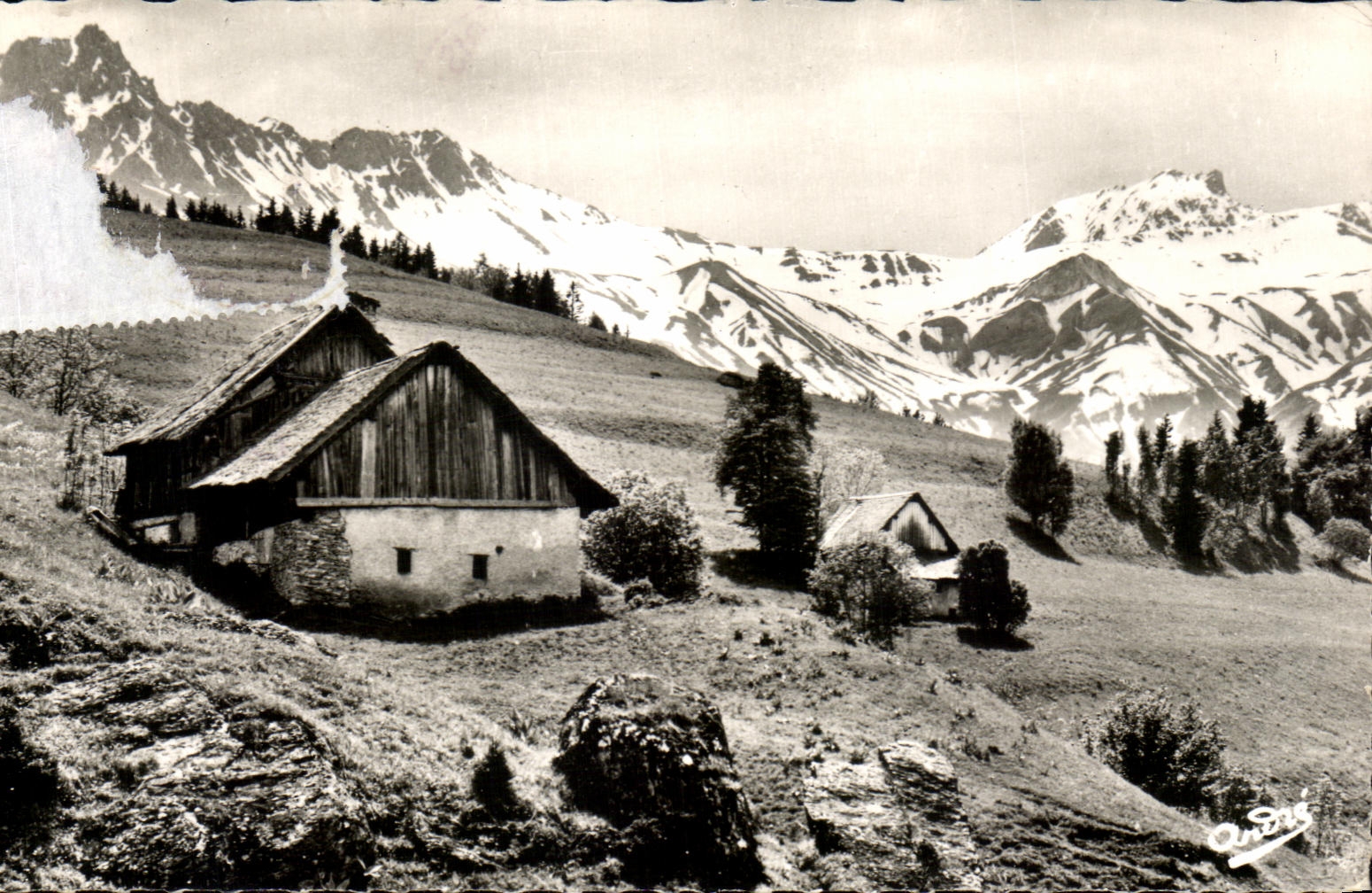 Alpine CPA Landscapes Country cottages in Mountain