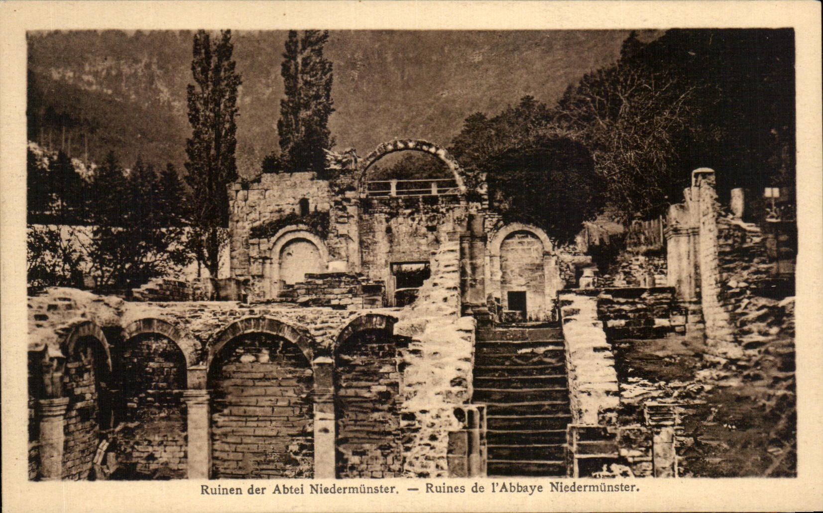 CPA Ruinen der Abtel Niedermunster Ruins of the Niedermunster Abbey