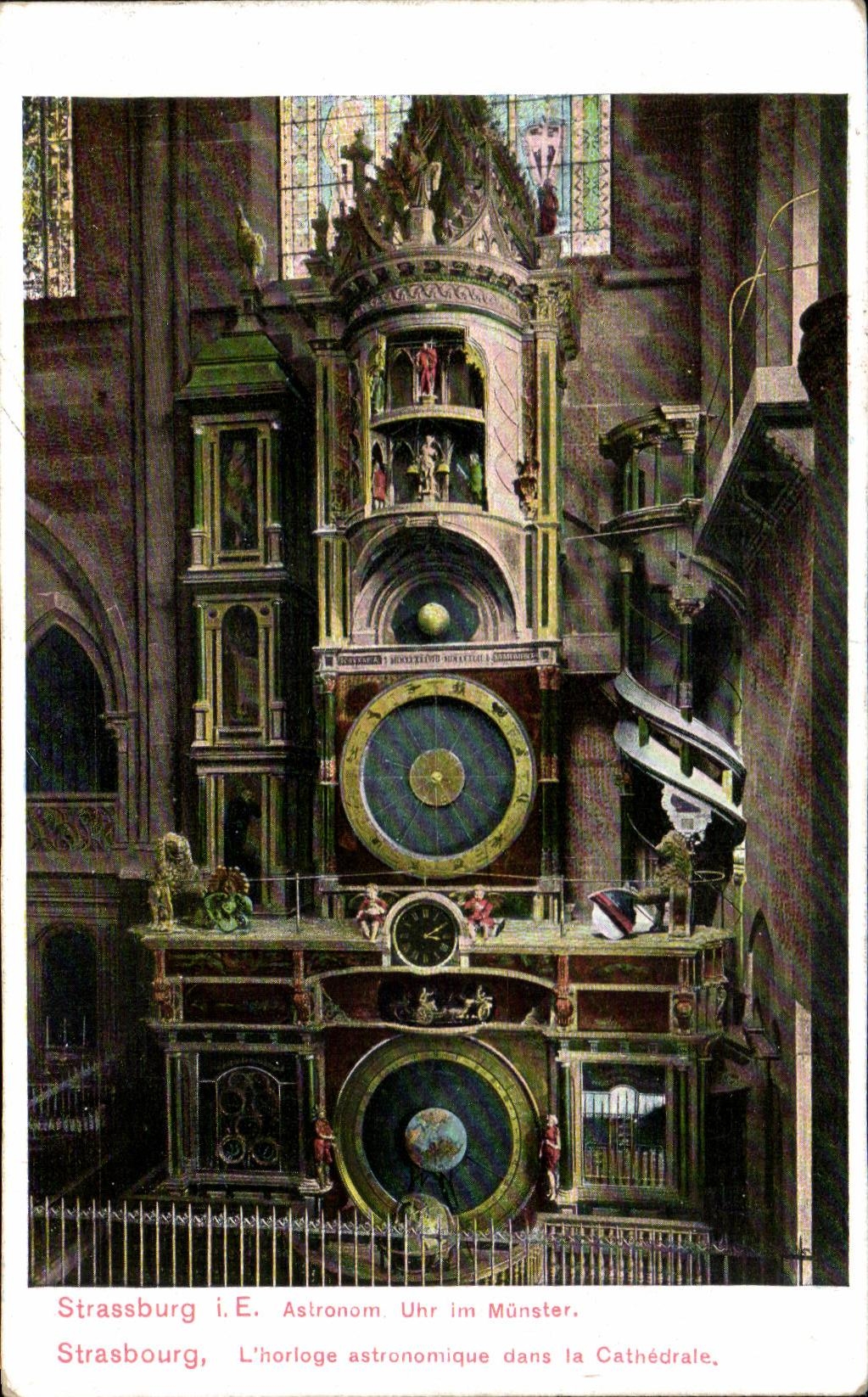 CPA Strasbourg the astronomical clock in the cathedral