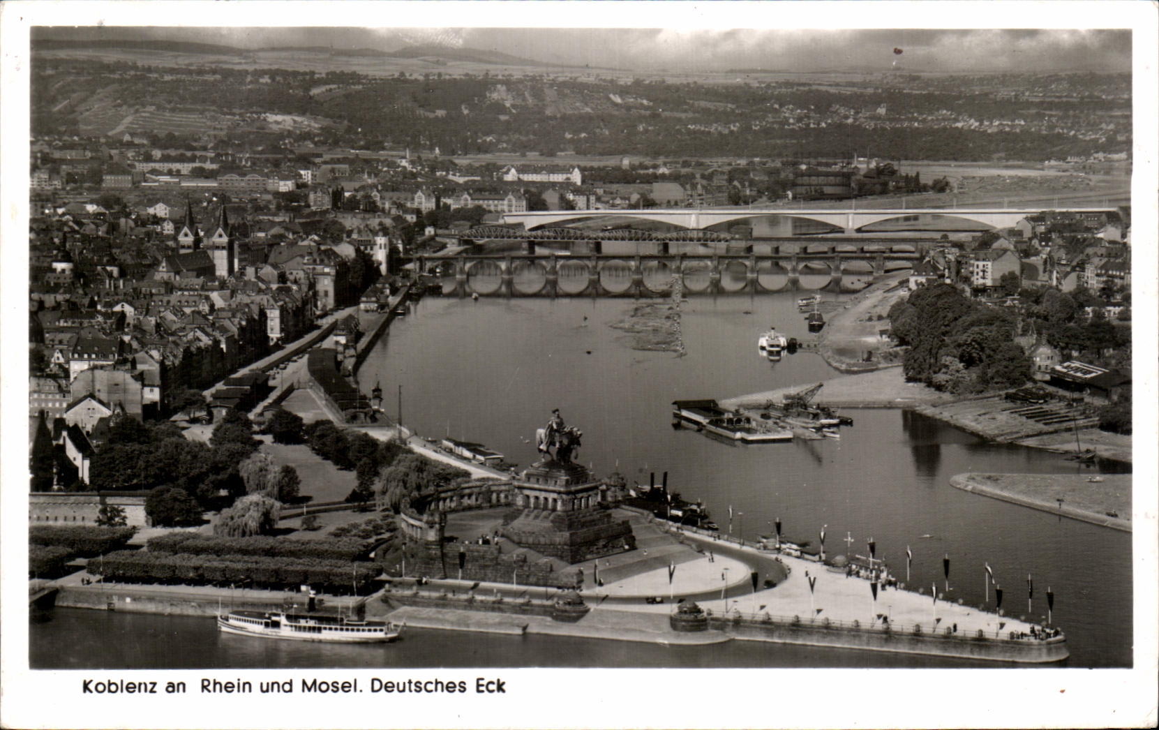 CPA Koblenz an Rhein and Mosel Deutsches Eck